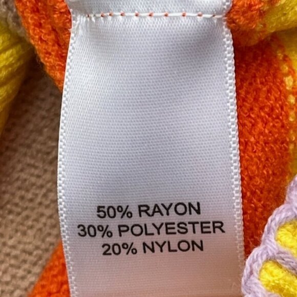 XOKR Kerri Rosenthal Heart Sunshine Color Block Cardigan V Neck Long Sleeves Med - Picture 11 of 14